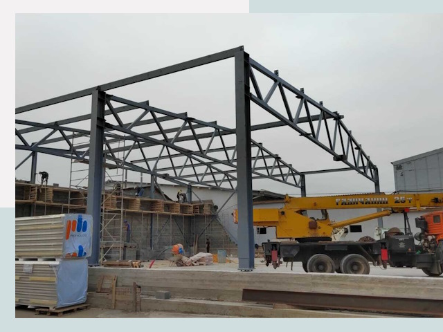 Строительство цехов в Магнитогорске