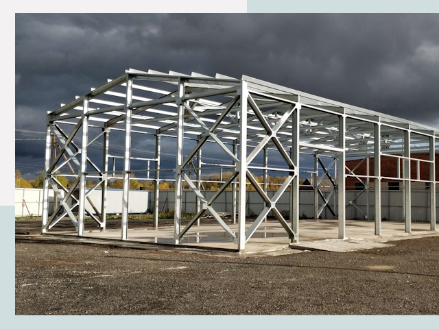 Двускатные ангары в Магнитогорск от 621 руб. за квадрат