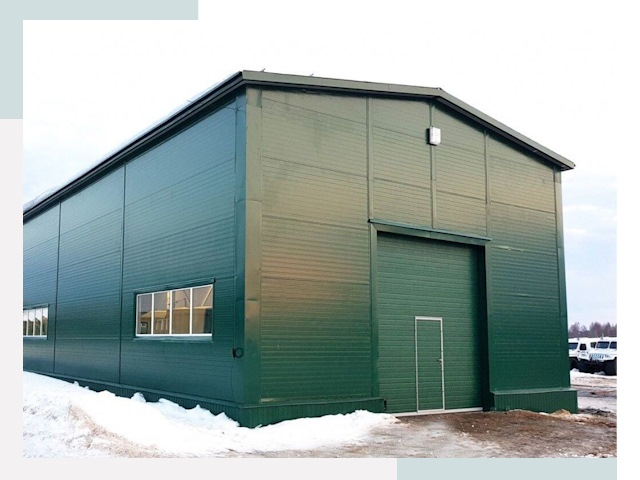 Двускатные ангары в Магнитогорске